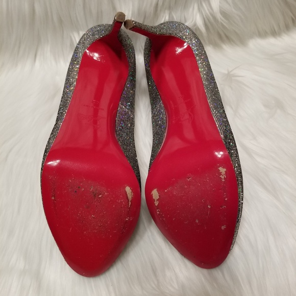 Christian Louboutin Very Prive Glitter Peep Toe - Picture 8 of 8